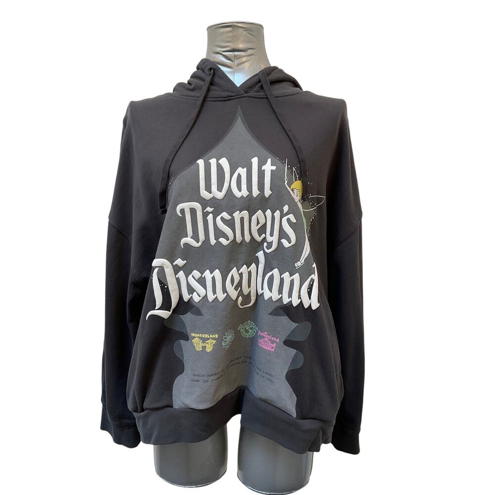 Disney Hoodie Sweatshirt 100 Year Anniversary Tinker Bell Size Large Dark Gray